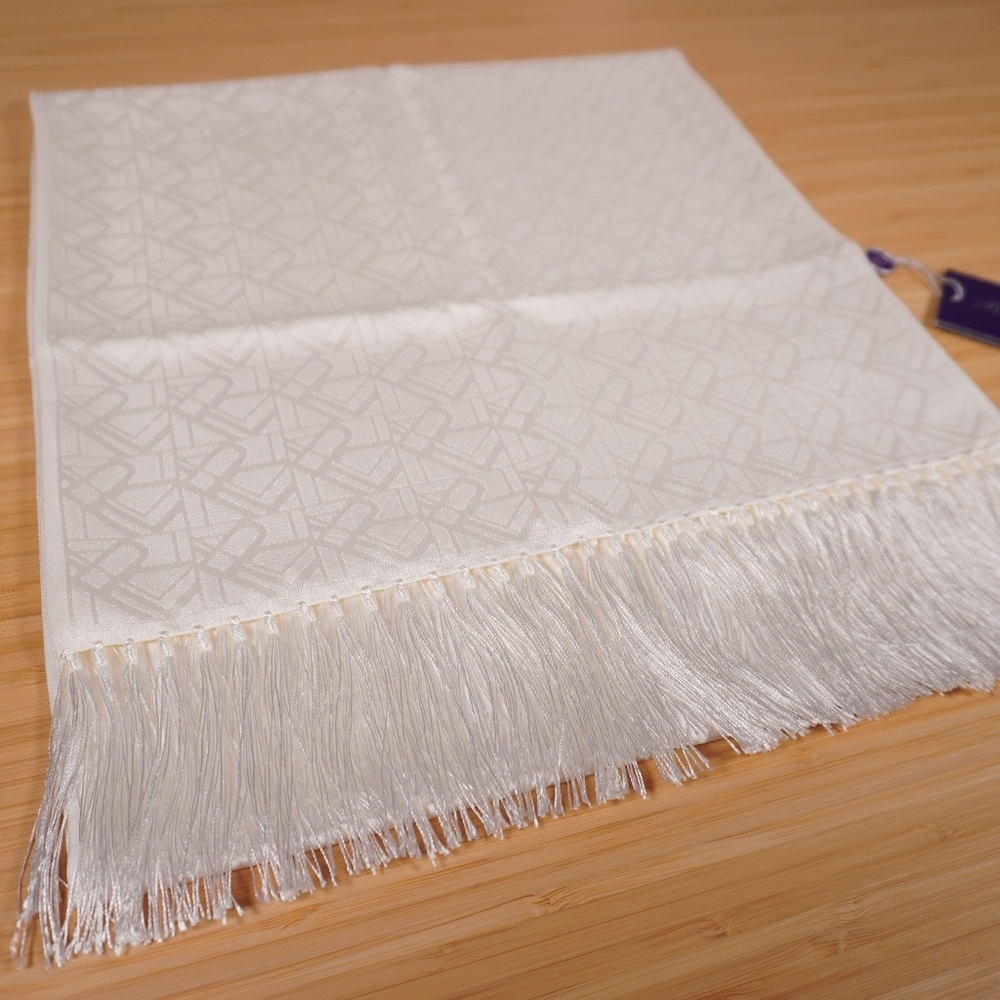Ralph Lauren Purple Label Silk Scarf Chic Cream OS Brand New